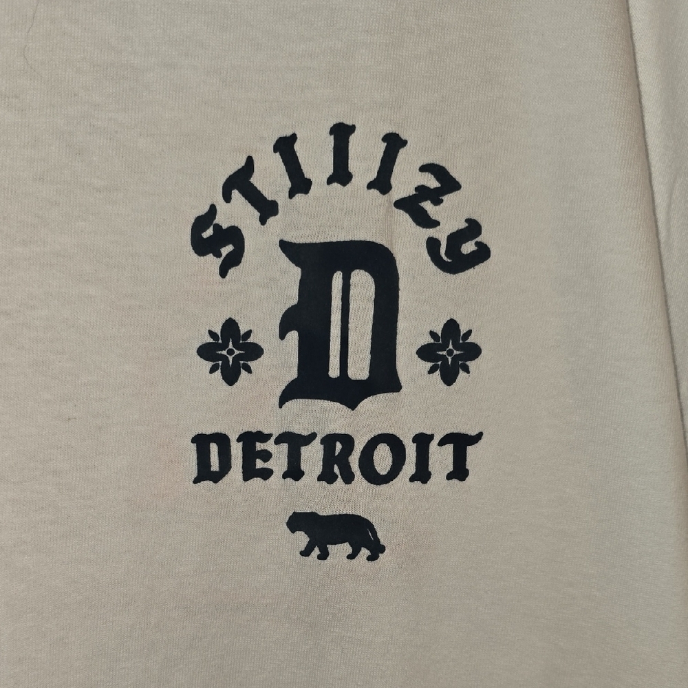 Detroit Tigers Collab With Stiiizy Cannabis Tee White Made In USA NIB LOT A - Picture 5 of 5